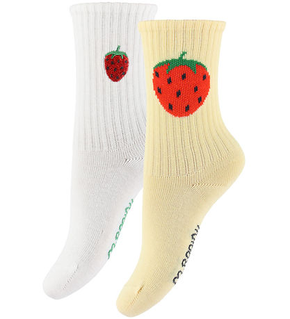 Mini Rodini Strømper - 2-pak - Strawberry - Multi