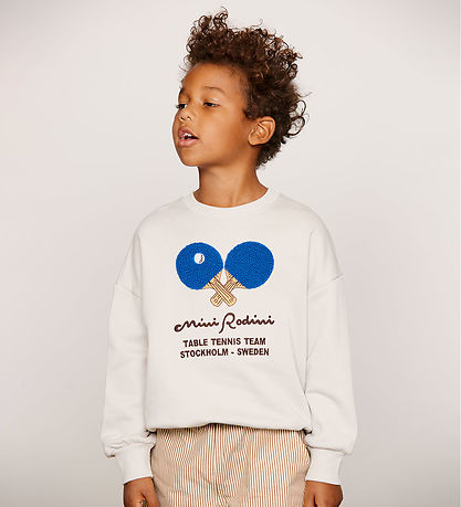 Mini Rodini Sweatshirt - Table Tennis - Grå