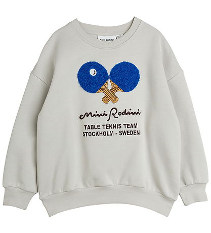 Mini Rodini Sweatshirt - Table Tennis - Grå