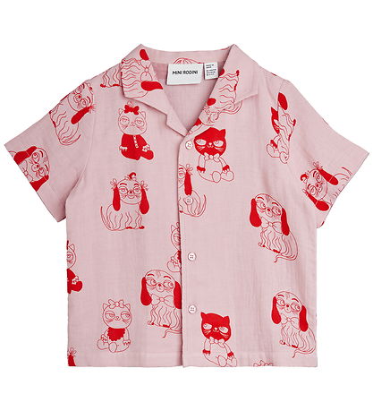 Mini Rodini Skjorte - Musselin - Minibabies - Pink
