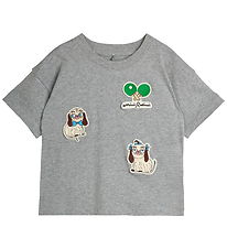 Mini Rodini T-shirt - Minibabies - Grey Melange