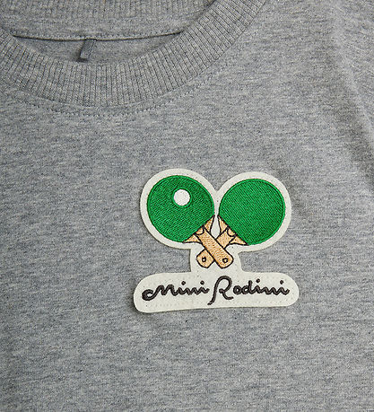 Mini Rodini T-shirt - Minibabies - Grey Melange