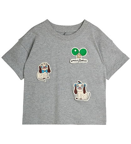 Mini Rodini T-shirt - Minibabies - Grey Melange