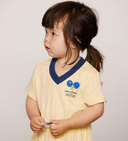 Mini Rodini Kjole - Table Tennis - Gul