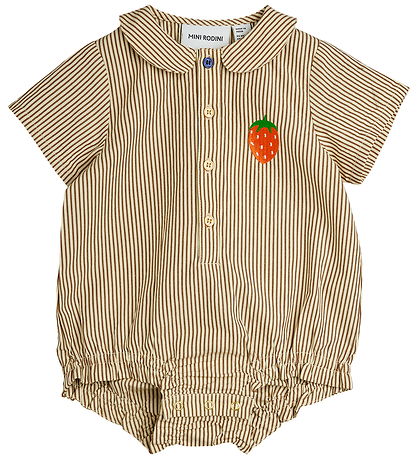 Mini Rodini Sommerdragt - Poplin - Brun