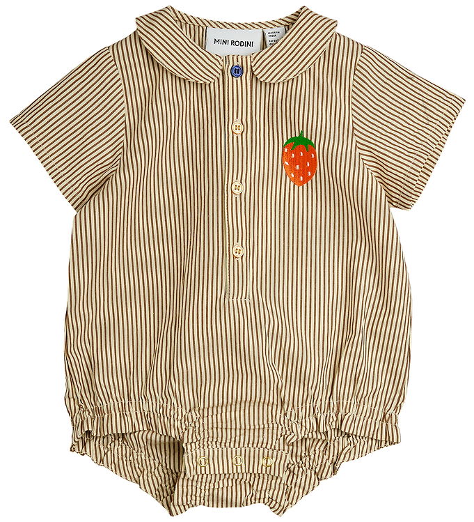 Mini Rodini Sommerdragt - Poplin - Brun