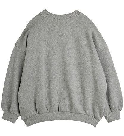 Mini Rodini Sweatshirt - Minibabies Patches - Grey Melange