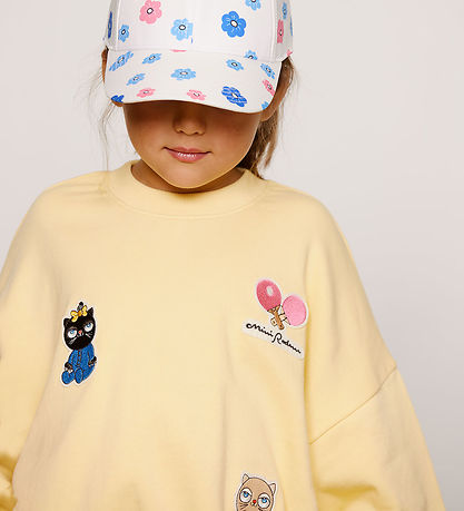 Mini Rodini Sweatshirt - Minibabies Patches - Gul
