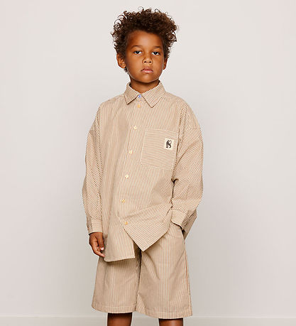 Mini Rodini Skjorte - Poplin - Brun