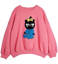 Mini Rodini Sweatshirt - Cat - Pink