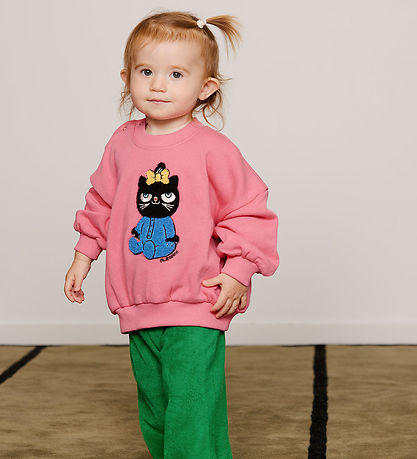 Mini Rodini Sweatshirt - Cat - Pink