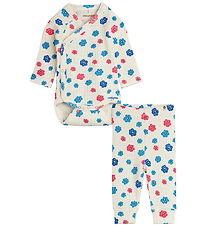 Mini Rodini Sæt - Rib - Flowers/Pointelle - Multi