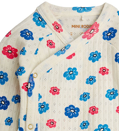 Mini Rodini Sæt - Rib - Flowers/Pointelle - Multi