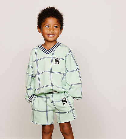 Mini Rodini Sweatshirt - Panther Patch - Grøn m. Tern