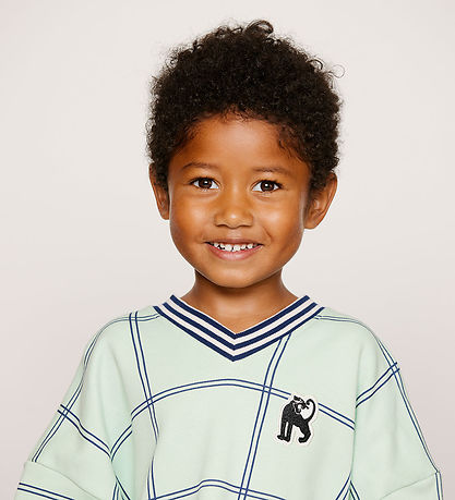 Mini Rodini Sweatshirt - Panther Patch - Grøn m. Tern