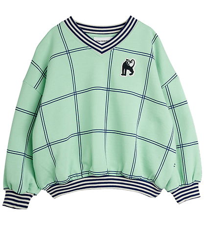 Mini Rodini Sweatshirt - Panther Patch - Grøn m. Tern