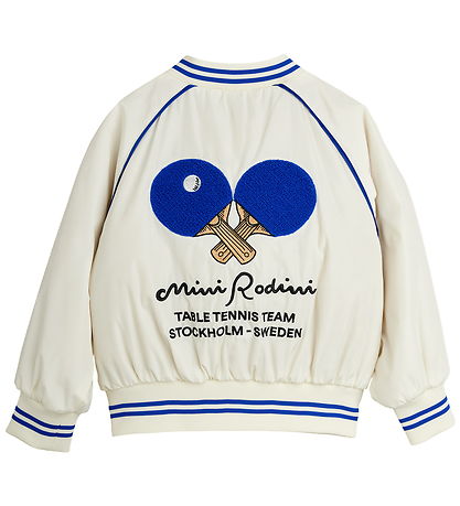 Mini Rodini Bomberjakke - Table Tennis - Hvid