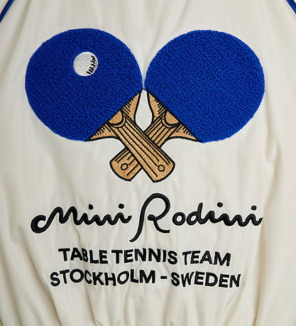 Mini Rodini Bomberjakke - Table Tennis - Hvid