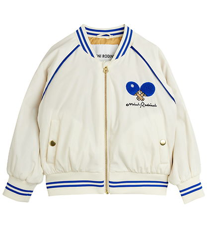 Mini Rodini Bomberjakke - Table Tennis - Hvid