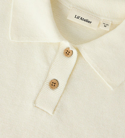 Lil Atelier Polo - Strik - NmmHitos - Coconut Milk