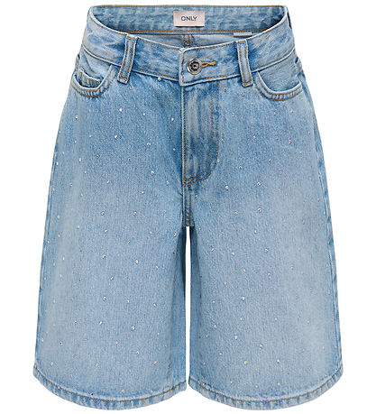 Kids Only Shorts  - Wide - KogSonny - Medium Blue Denim/Rhinesto