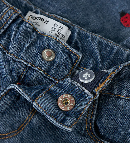 Nmae It Jeana - Mom - NmfBella - Medium Blue Denim/Lady Bug