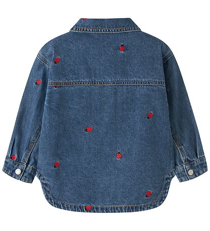 Name It Jakke - NmfNina -Medium Blue Denim/Lady Bug
