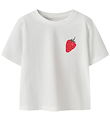 Name It T-shirt - NmfJaysline - Bright White m. Glimmer