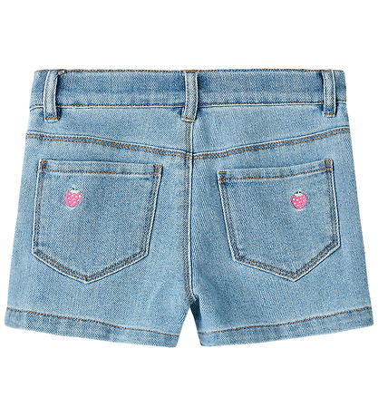Name It Shorts - NmfRose - Light Blue Denim/Strawberry
