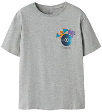 Name It T-shirt - NkmMath - Pokémon - Grey Melange