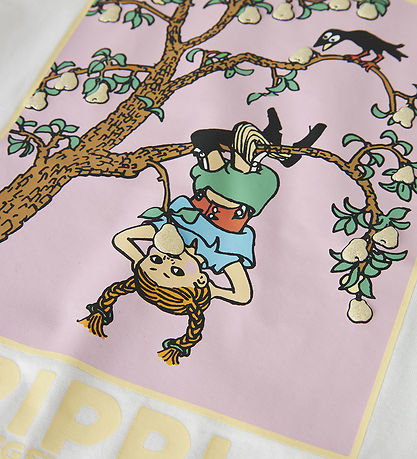 Name It T-shirt - NmfMuri - Pippi - Bright White
