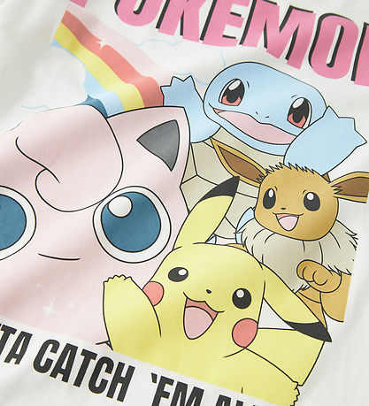 Name It T-shirt - NkfMysa - Pokemon - Bright White