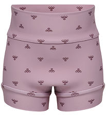 Hummel Blebadebukser - HmlMini Neoprene - AOP - Mauve Shadow