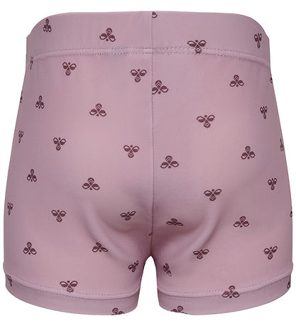 Hummel Badeshorts - HmlMini Bee - AOP - Mauve Shadow