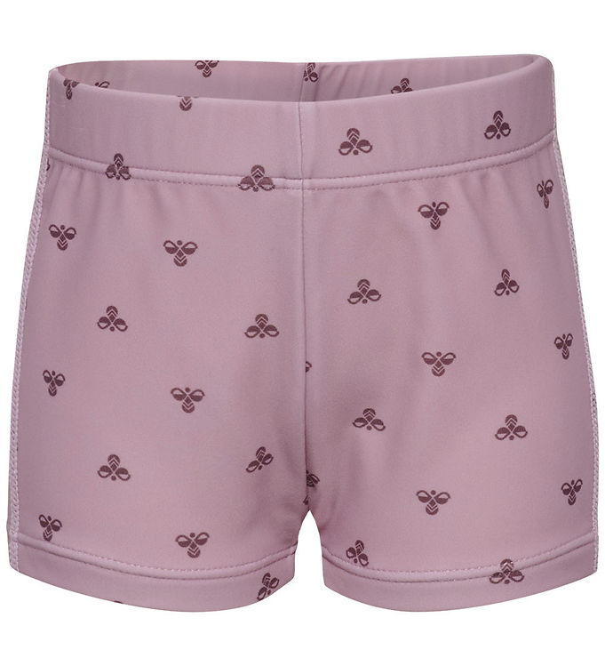 Hummel Badeshorts - HmlMini Bee - AOP - Mauve Shadow