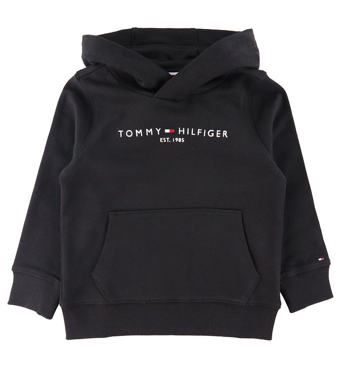 Tommy Hilfiger Hættetrøje - Essential - Organic - Sort
