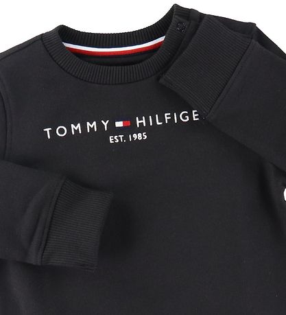 Tommy Hilfiger Sweatshirt - Essential - Organic - Sort Tommy Hilfiger Sweatshirt - Essential - Organic - Sort