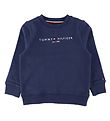 Tommy Hilfiger Sweatshirt - Essential - Organic - Twilight Navy Tommy Hilfiger Sweatshirt - Essential - Organic - Twilight Navy
