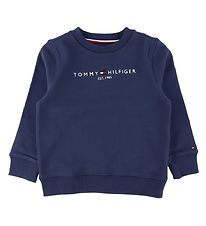 Tommy Hilfiger Sweatshirt - Essential - Organic - Twilight Navy Tommy Hilfiger Sweatshirt - Essential - Organic - Twilight Navy