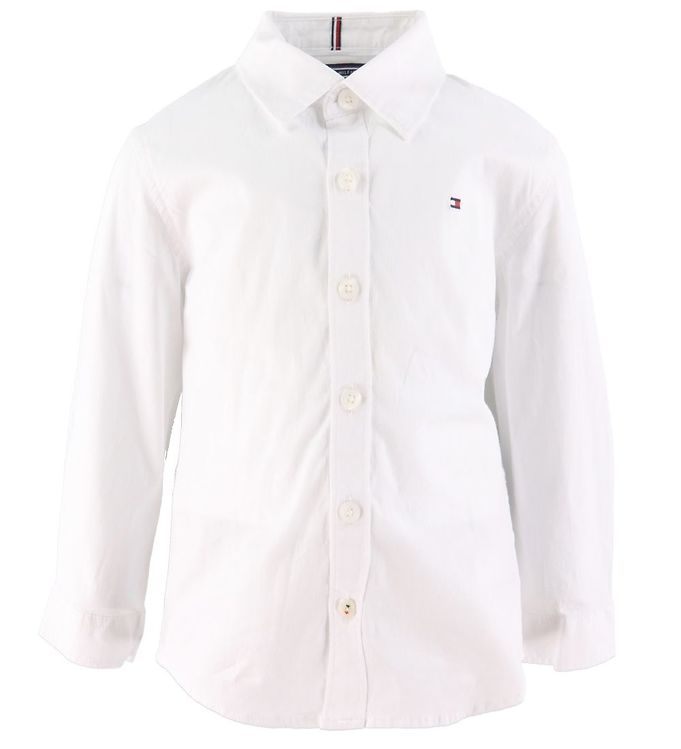 Tommy Hilfiger Solid Stretch Organic Skjorte - Hvid