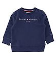 Tommy Hilfiger Sweatshirt - Essential - Organic - Twilight Navy Tommy Hilfiger Sweatshirt - Essential - Organic - Twilight Navy