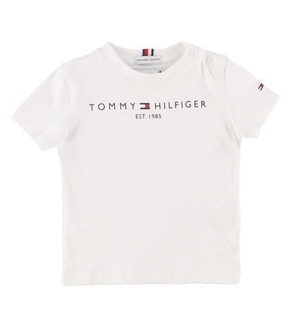 Tommy Hilfiger T-shirt - Essential - Organic - Hvid Tommy Hilfiger T-shirt - Essential - Organic - Hvid
