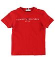Tommy Hilfiger T-shirt - Essential - Organic - Deep Crimson Tommy Hilfiger T-shirt - Essential - Organic - Deep Crimson