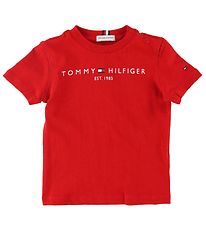 Tommy Hilfiger T-shirt - Essential - Organic - Deep Crimson Tommy Hilfiger T-shirt - Essential - Organic - Deep Crimson