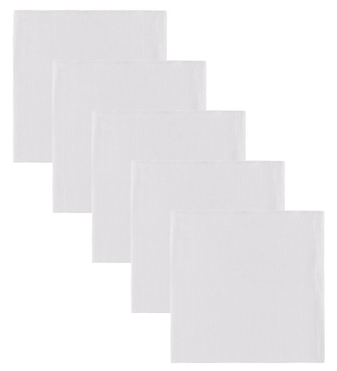 Nørgaard Madsens Stofbleer - 70x70 cm - 5 stk. - Hvid