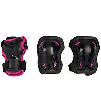 Rollerblade Beskyttelsessæt - Skate Gear Jr - Sort m. Pink Rollerblade Beskyttelsessæt - Skate Gear Jr - Sort m. Pink