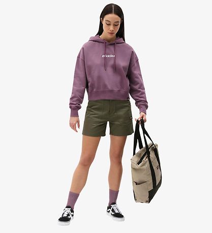 Dickies Hættetrøje - Cropped - Loretto - Purple Gumdrop