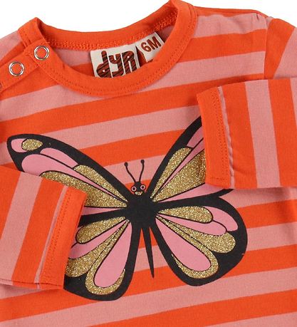 DYR Body l/æ - Quack - Old Rose/Fall Coral m. Sommerfugl