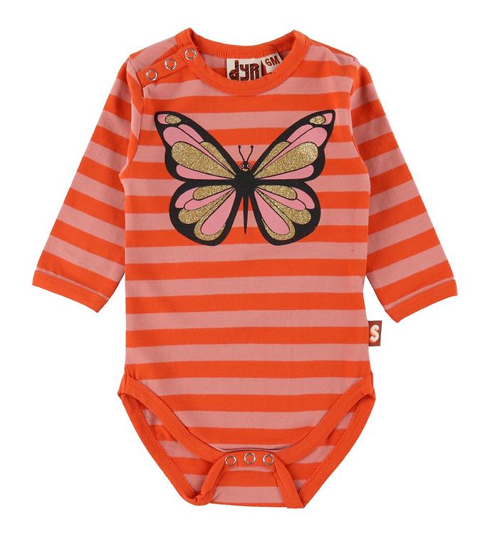 DYR Body l/æ - Quack - Old Rose/Fall Coral m. Sommerfugl