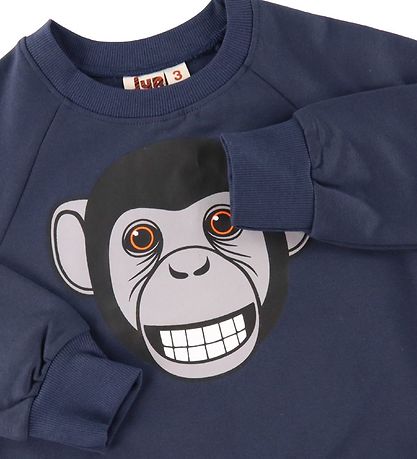 DYR Sweatshirt - Bellow - Dark Navy m. Chimpanse